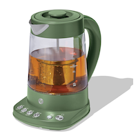 Vida by PADERNO Colour Series Electric Variable Temperature Steeping Kettle, Matcha, 1.7-L