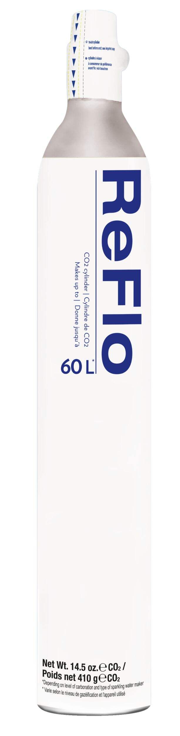 ReFlo CO2 Cylinder, 60-L Front_Flat