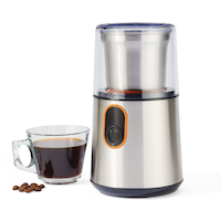 Vida by PADERNO Compact Stainless Steel Blade Coffee Grinder, Silver Front_Angled_Left