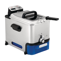 T-fal Ultimate EZ Clean Deep Fryer w/ Oil Filter, Stainless Steel, 3.5L Front_Three_Fourths_Angled_Right