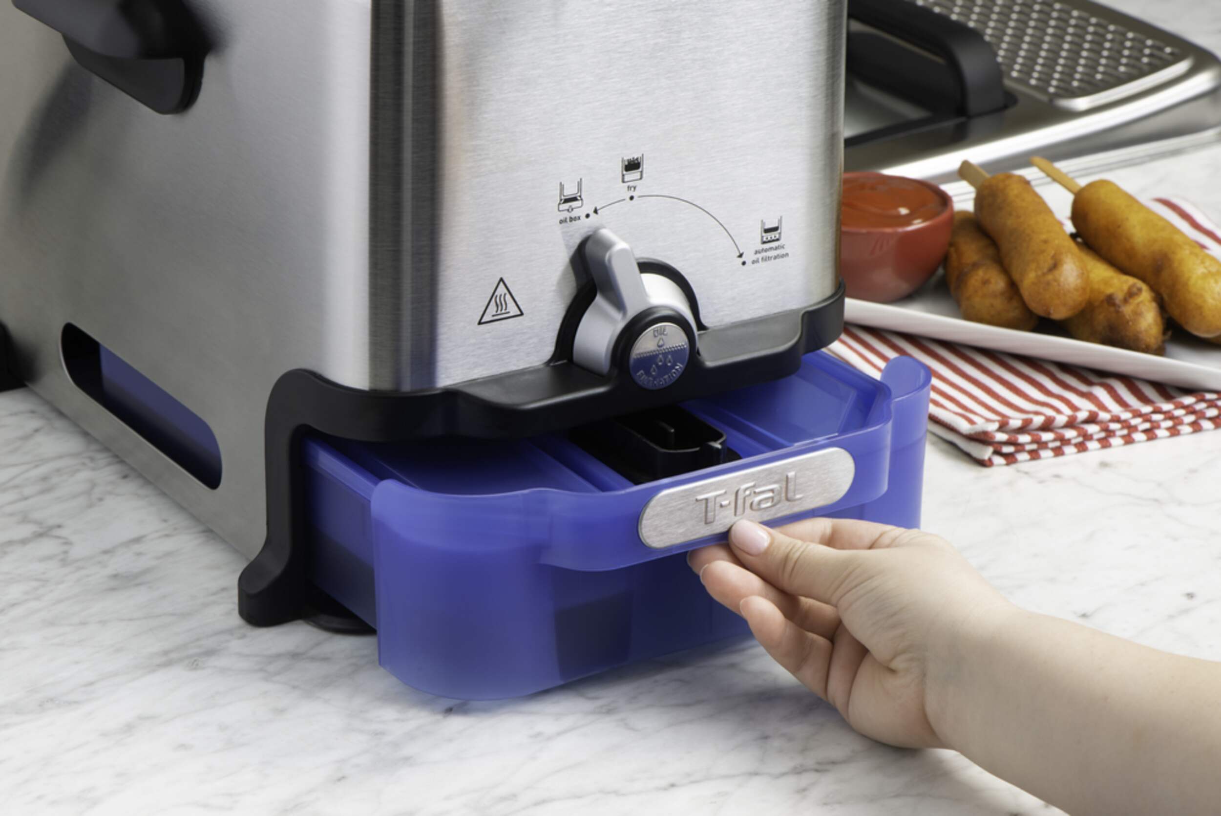 Tfal Ultimate EZ Clean Deep Fryer w/ Oil Filter, Stainless Steel, 3.5L