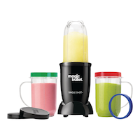 Magic Bullet Single Shot Blender, BPA-Free, Black, 300 to 550mL Front_Flat