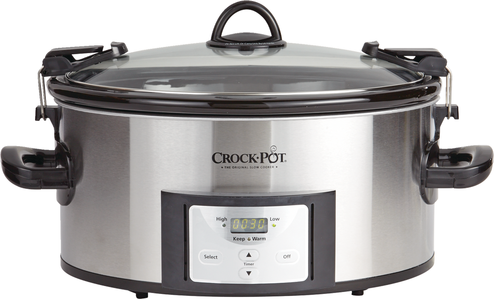 Crock Pot® Digital Travel Slow Cooker Stainless Steel Black 6qt Canadian Tire 4556