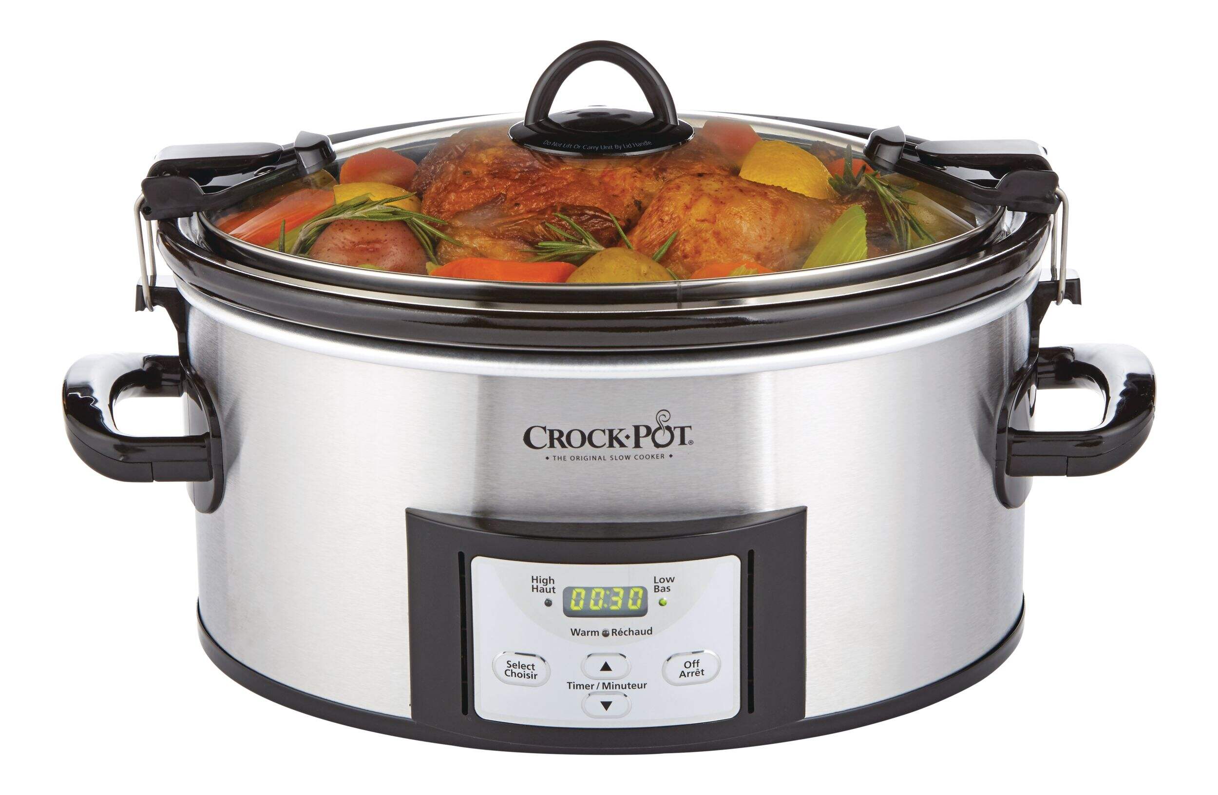 Crock-Pot 6-Quart Cook & Carry Slow Cooker, Programmable, Stainless ...