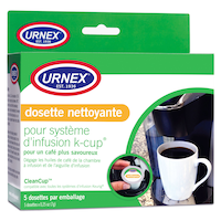 Urnex Clean Cup Coffee Cleaner For Single Brew Coffee Makers, 5-pk Front_Angled_Right