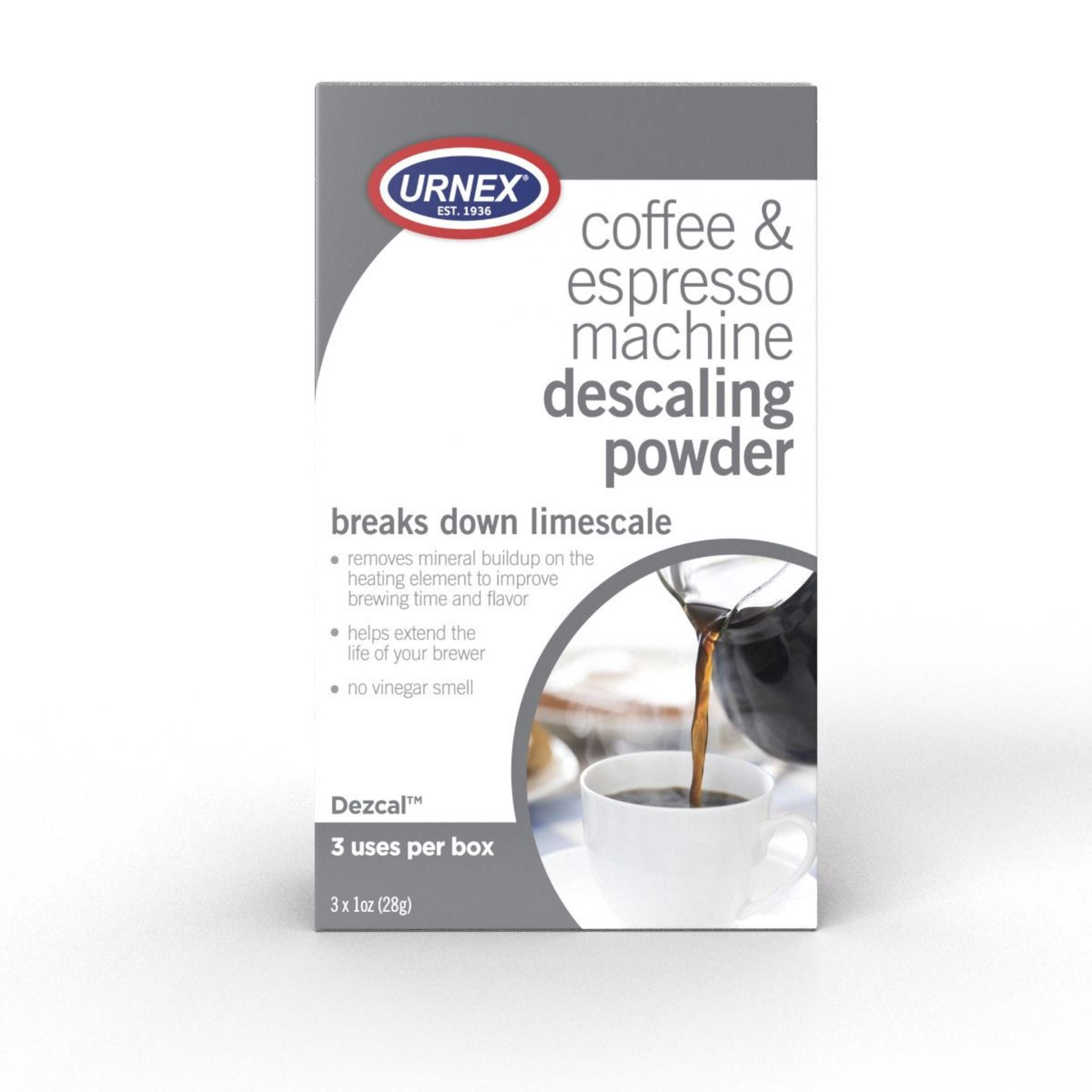 Urnex Descaling Powder For Coffee & Espresso Machines, 3-pk Front_Flat