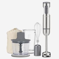 Cuisinart® SmartStick® 2-Speed Corded Hand Blender w/ Chopper & Whisk Attachments, Stainless Steel Composite_or_Mixed