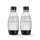 SodaStream Carbonating Bottle, Dishwasher Safe, BPA-Free, Black, 0.5-L, 2-pk Front_Flat