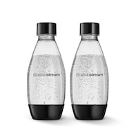 SodaStream Carbonating Bottle, Dishwasher Safe, BPA-Free, Black, 0.5-L, 2-pk