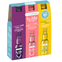 SodaStream Bubly Drops Natural Flavoured Sparkling Drink Mix, Blackberry, Grapefruit & Pineapple, 40-mL, 3-pk