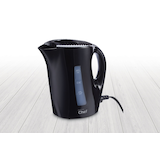 MasterChef Corded Kettle with Water Gauge, Black, 1-L Front_Angled_Left
