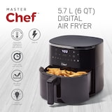 MasterChef Digital Air Fryer with Control Panel, 6-qt Front_Angled_Left