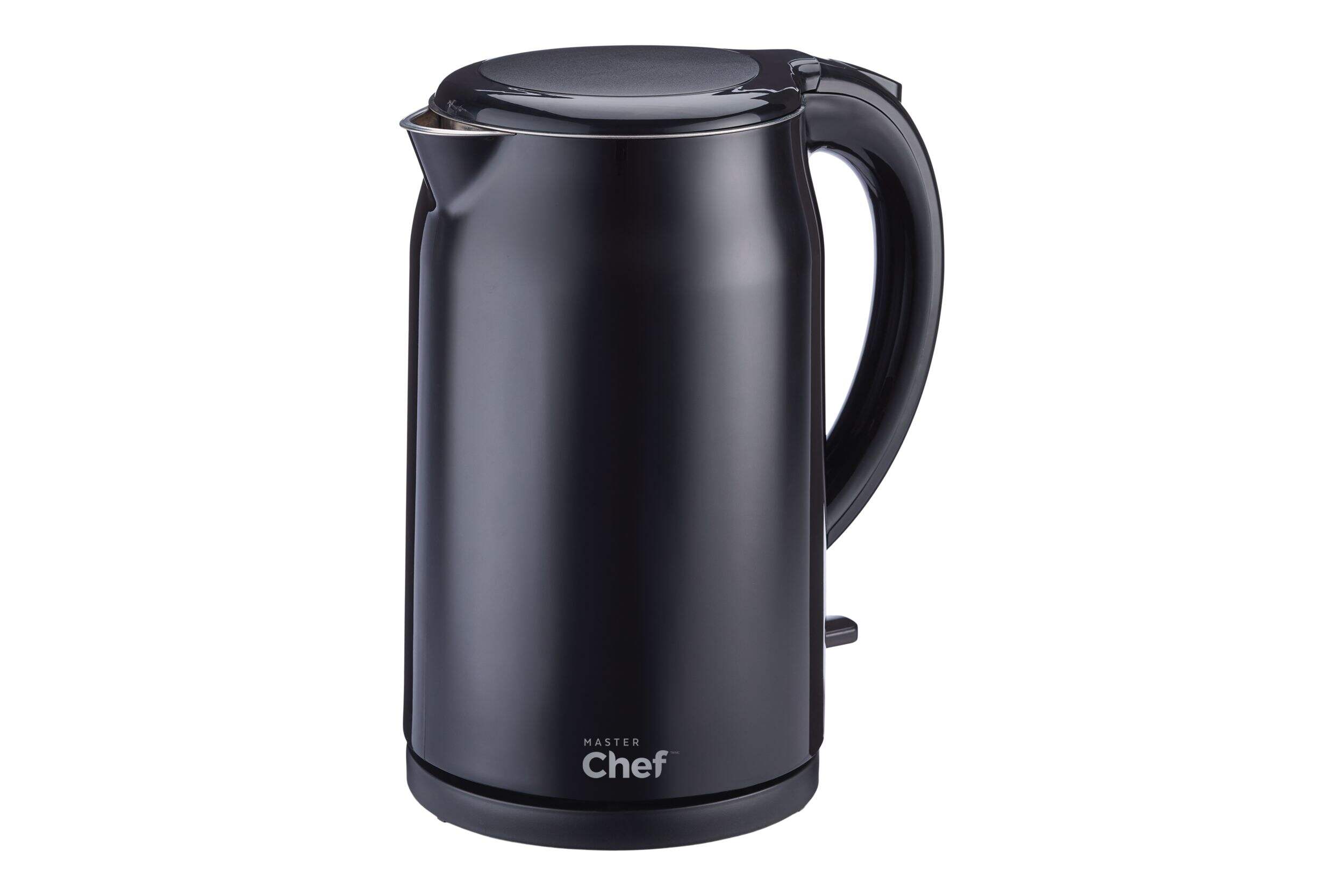 MasterChef Double Wall Kettle with Push Button Lid, 1.7-L Front_Angled_Left