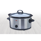MasterChef Dishwasher Safe Ceramic Slow Cooker, 3.5-qt Front_Angled_Left