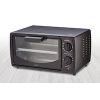 MasterChef 4-Slice Compact Toaster Oven, 2-Rack, Black
