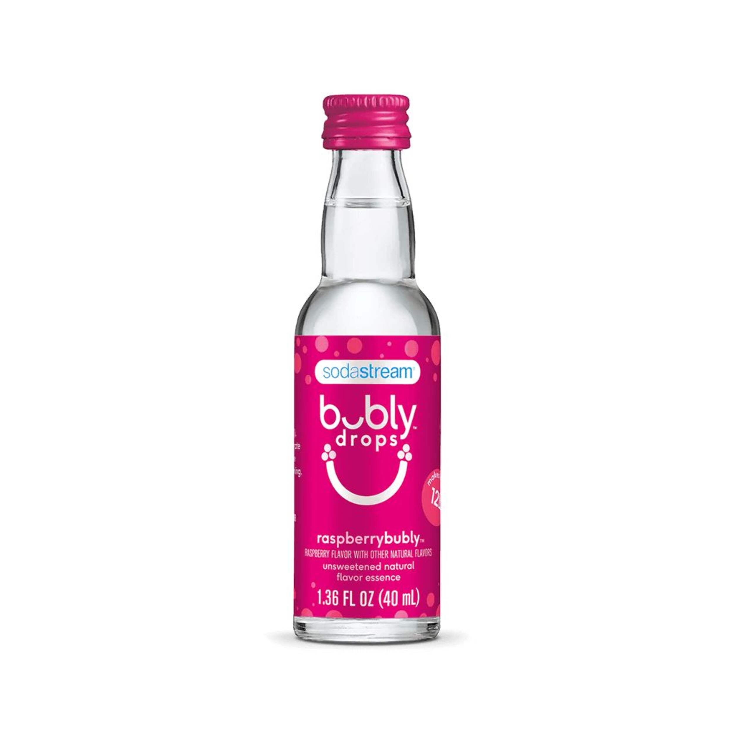 SodaStream Raspberry Bubly Drops, Zero Calories, No Sweeteners, 40-mL Front_Flat
