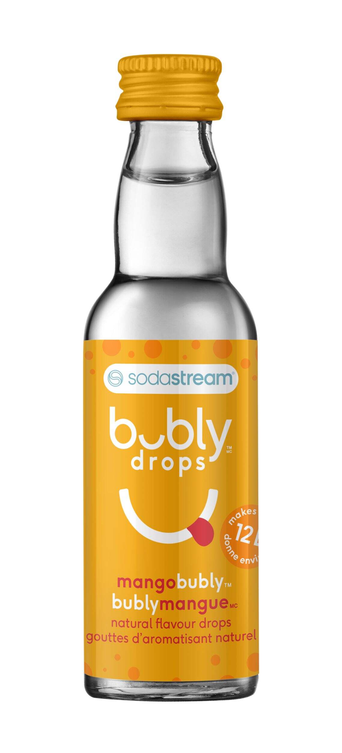 SodaStream Mango Bubly Drops,  Zero Calories, No Sweeteners,  40-mL Front_Flat