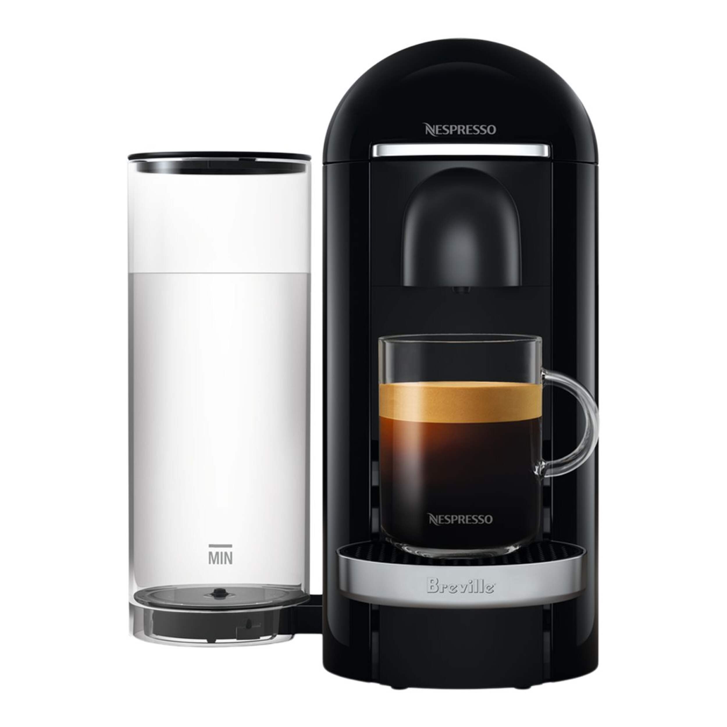 Nespresso Vertuo Plus Deluxe Espresso By Breville, Black Front_Flat