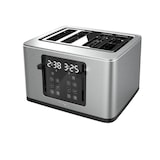 T-fal 4-Slice Stainless Steel Digital Toaster, Extra wide slots, 7 Browning levels Front_Three_Fourths_Angled_Left