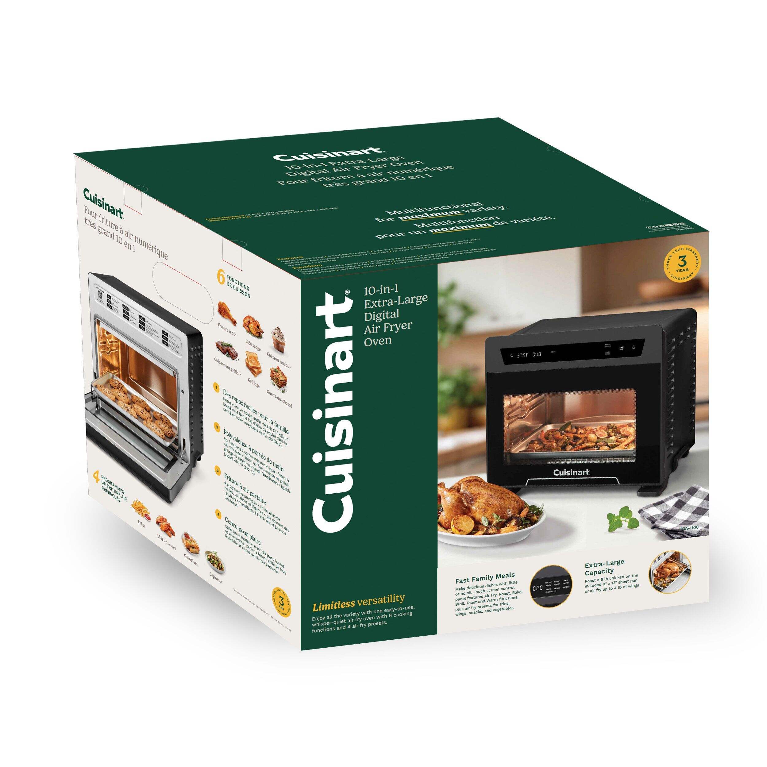 Cuisinart Air Fry Toaster Oven with Double Layer Door, 12-L Front_Angled_Right