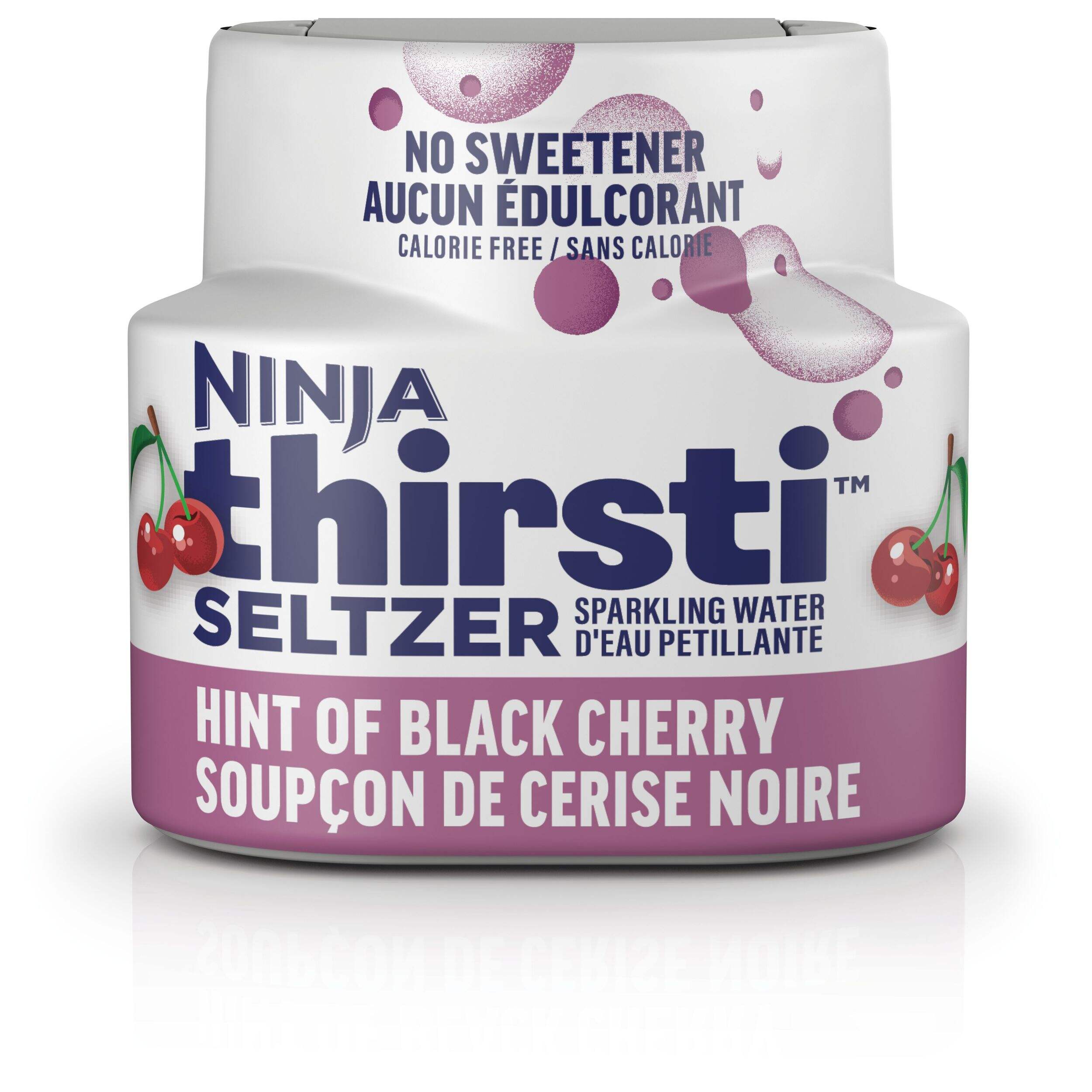 Ninja Thirsti Seltzer classique, soupçon de cerise noire Front_Flat