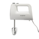 Simplicité 5-Speed Hand Mixer, White Side_Left