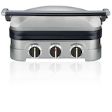 Cuisinart® Griddler 5-in-1, Non-Stick Panini Grill Press/Sandwich Maker, Stainless Steel Front_Elevated