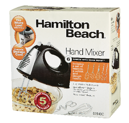 hamilton beach hand mixer with case