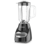 Black & Decker 10-Speed 5-Cup Countertop Blender, Black, 550W Front_Three_Fourths_Angled_Left