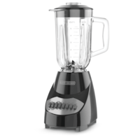 Black & Decker 10-Speed 5-Cup Countertop Blender, Black, 550W Front_Three_Fourths_Angled_Left