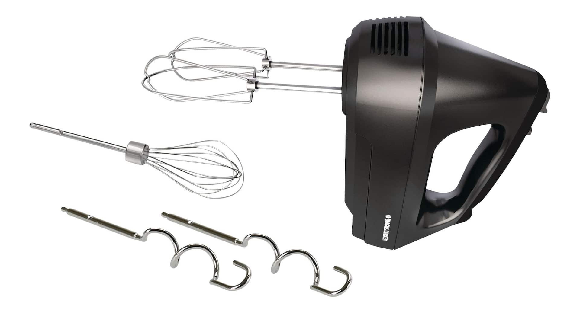 Black Decker 6 Speeds Hand Mixer w Storage Case Black