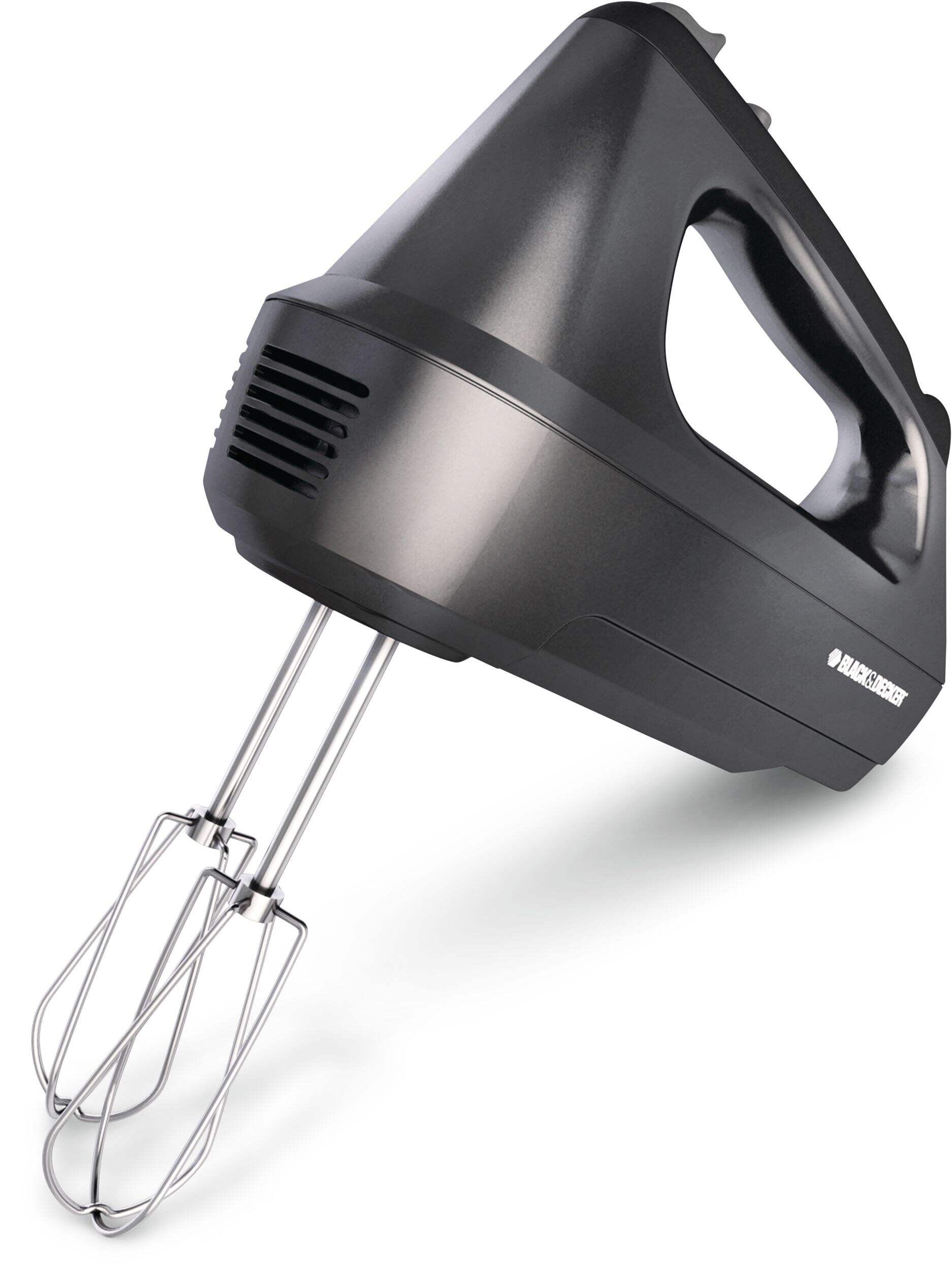Black & Decker 6-Speeds Hand Mixer w/ Storage Case Black Front_Three_Fourths_Angled_Left