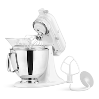 KitchenAid Artisan® Stand Mixer, White On White Front_Angled_Left