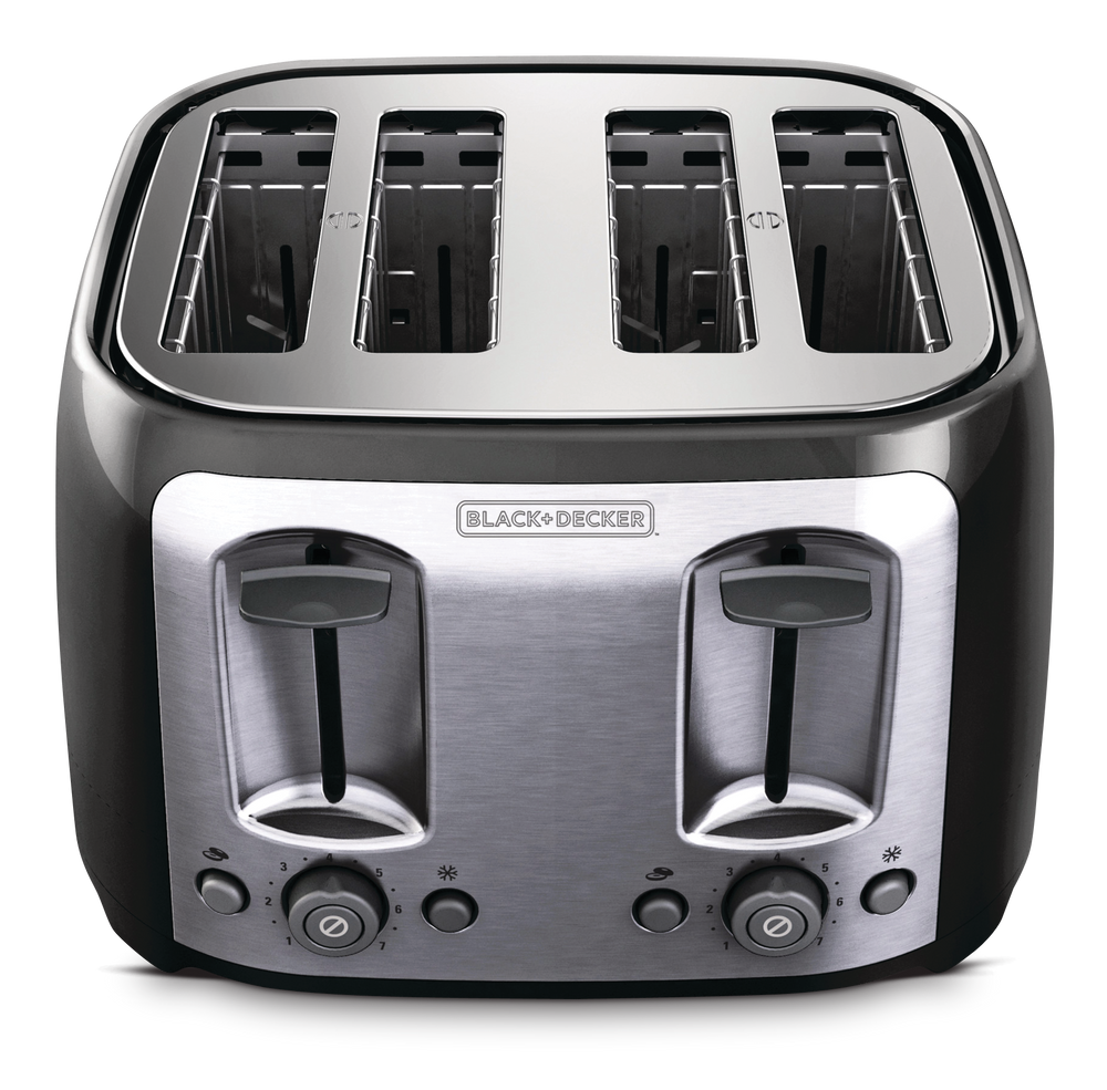Black & Decker Extra Wide Slots Toaster w/ 7 Settings, Black, 4Slices Canadian Tire