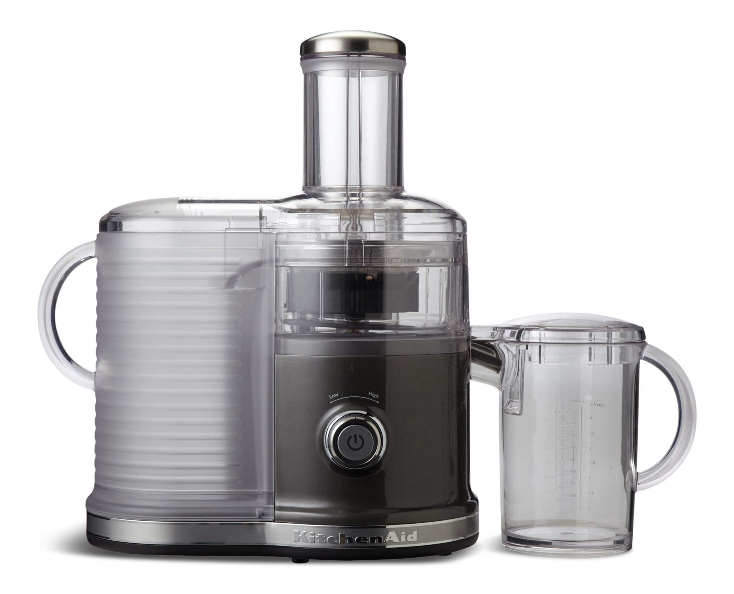 KitchenAid juicer with External Pulp Control Liquid Graphite Front_Flat