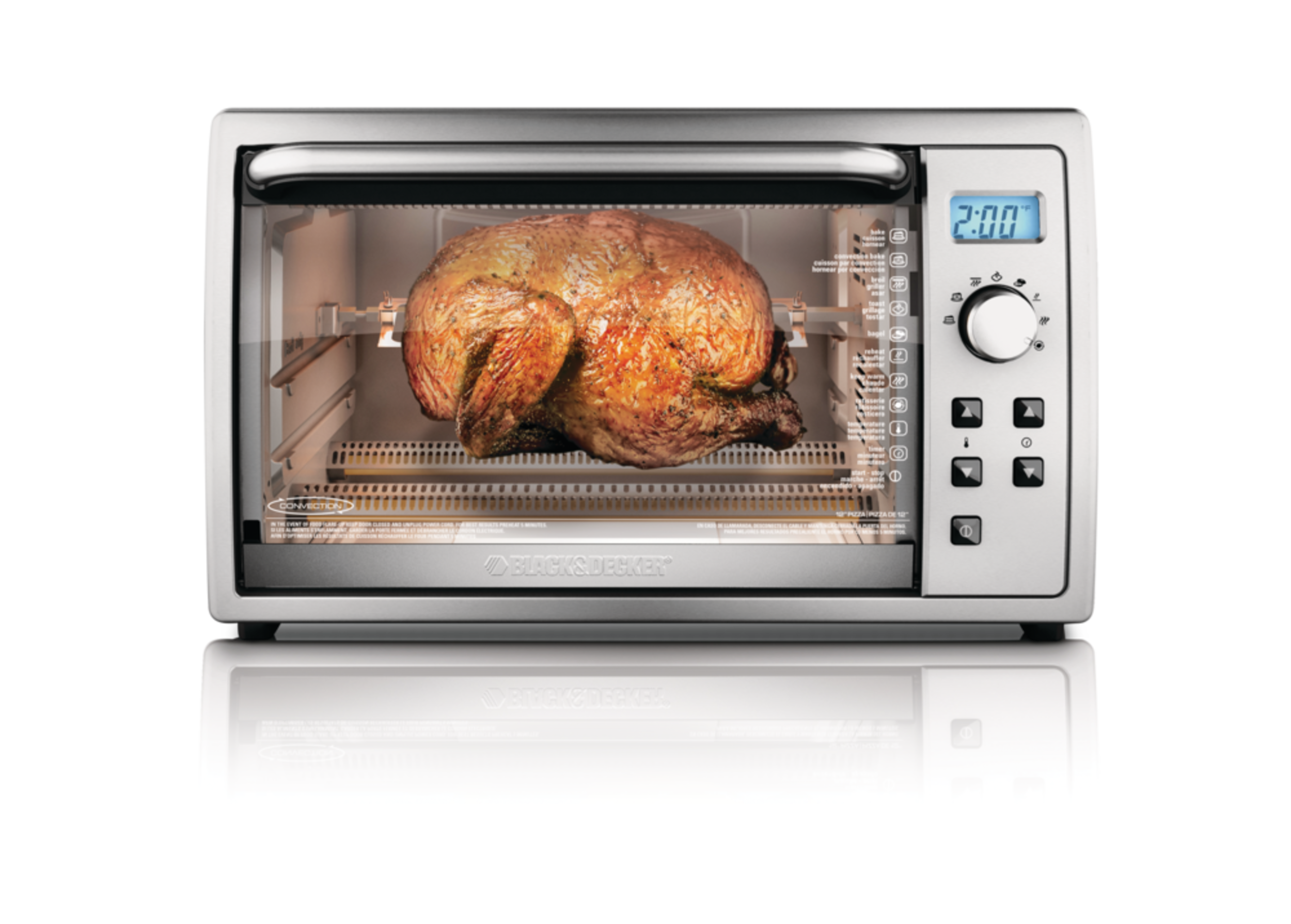 Black & Decker Digital Convection Toaster Oven w/ Rotisserie, Stainless