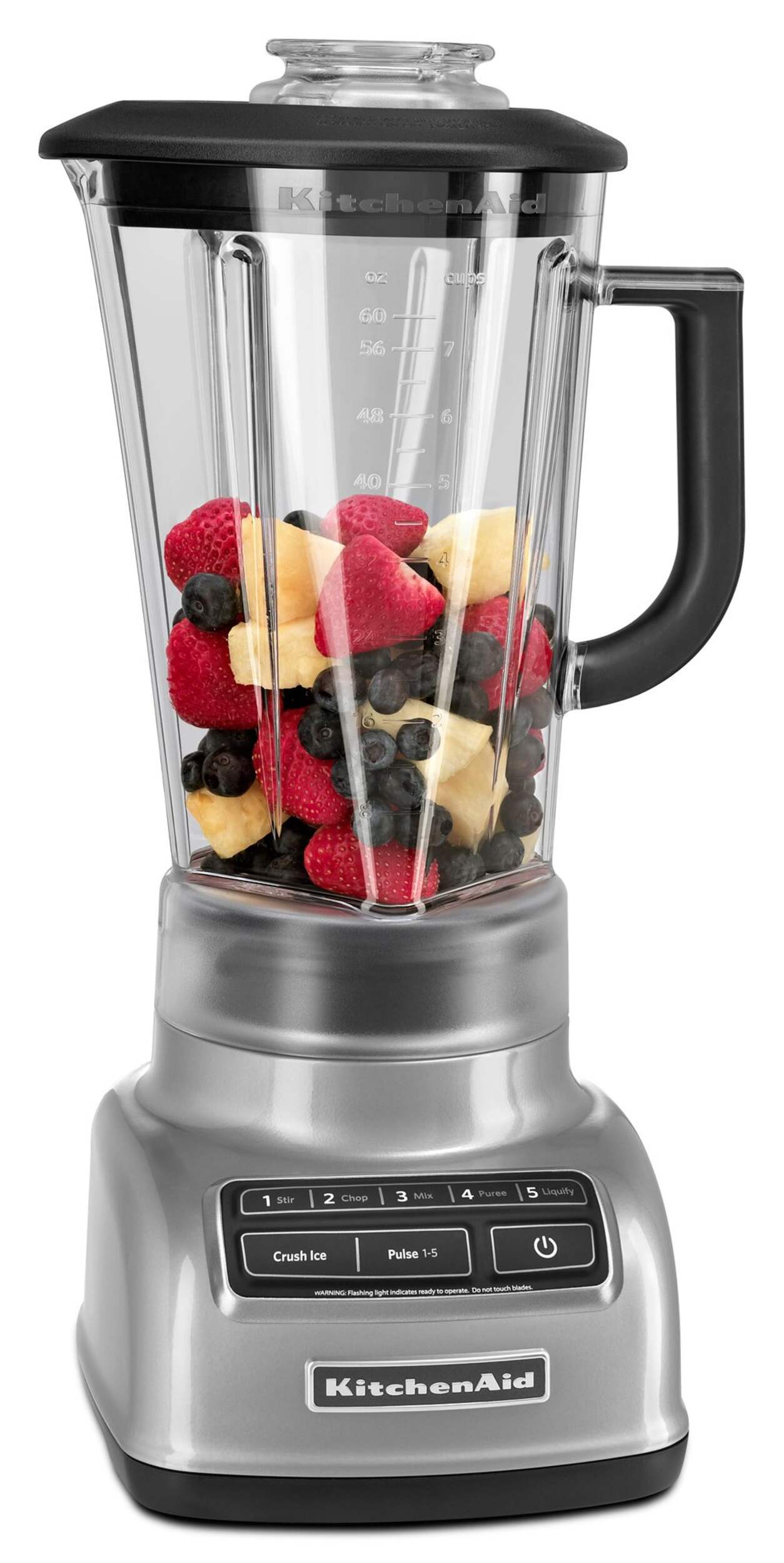 KitchenAid 5-Speed Diamond Blender, Metallic Chrome Front_Angled_Right