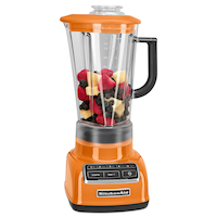 KitchenAid 5-Speed Diamond Blender, Tangerine Front_Angled_Right