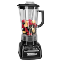 KitchenAid 5-Speed Diamond Blender, Onyx Black Front_Angled_Right