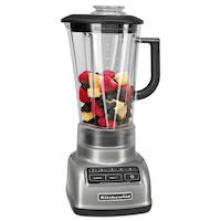 KitchenAid 5-Speed Diamond Blender, Contour Silver Front_Angled_Right