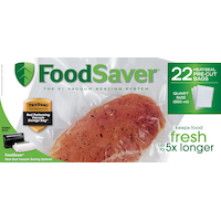 FoodSaver® Pre-Cut Heat-Seal Vacuum Seal Bags/Vacuum Sealer Bags, 950mL, 22-pk Front_Flat