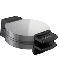 Black & Decker Round, Non-Stick Belgian Waffle Maker, Stainless Steel