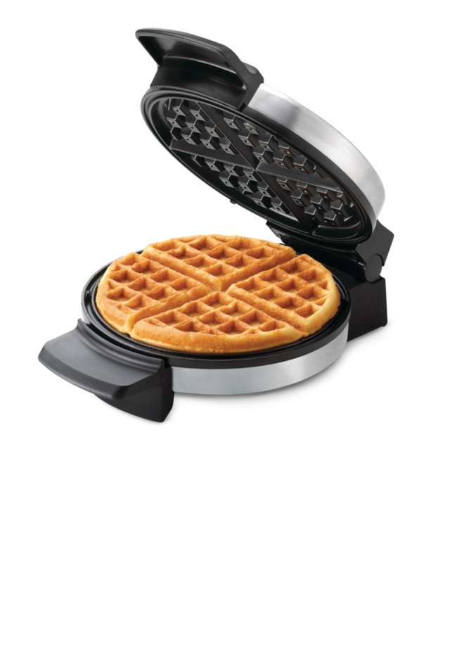 Black & Decker Round, Non-Stick Belgian Waffle Maker, Stainless Steel ...