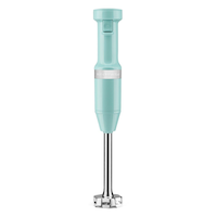 KitchenAid® Variable Speed Corded Hand Blender w/ Blending Jar, Aqua Sky Front_Flat