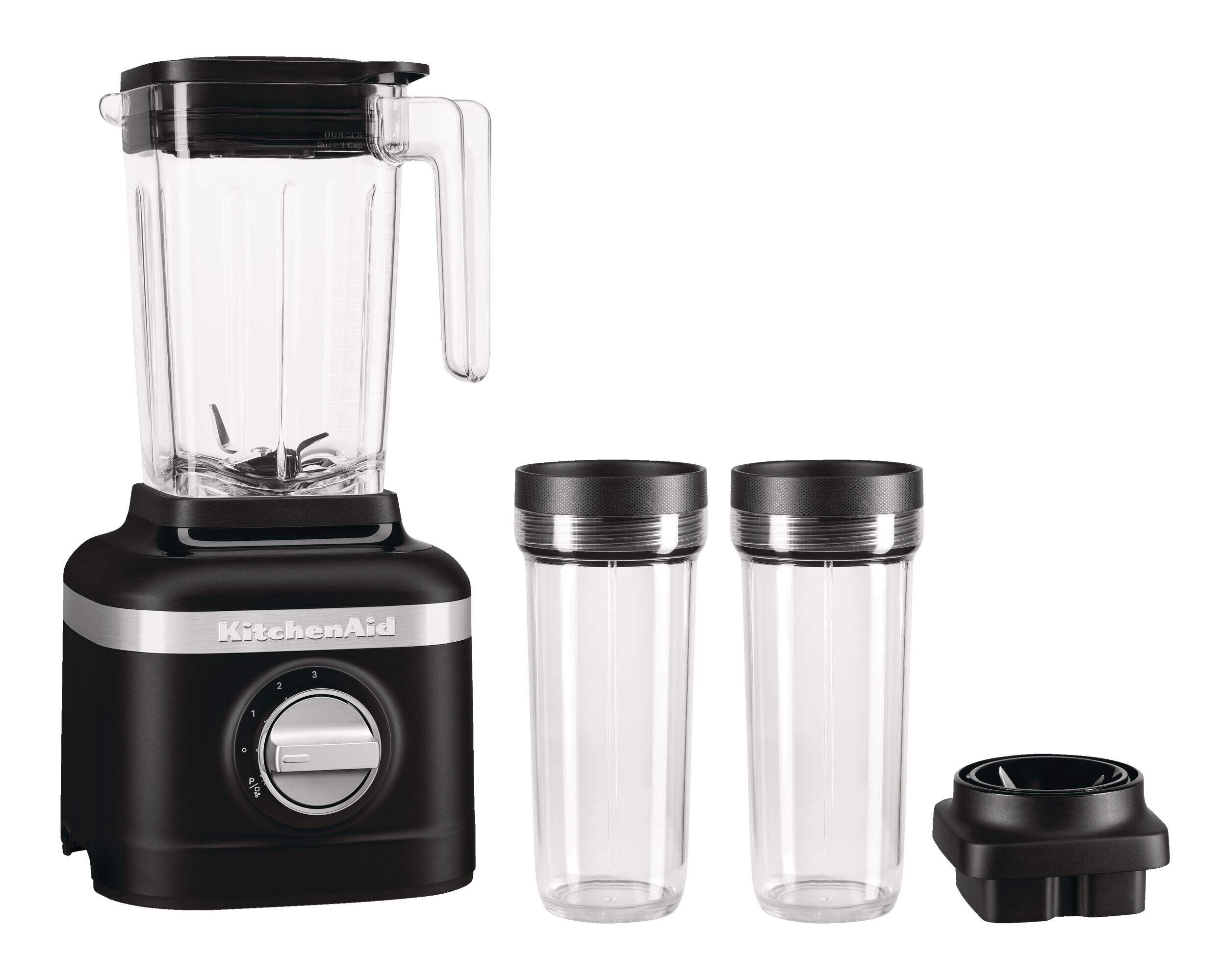 KitchenAid® K150 3-Speed Ice Crushing Blender with 2 Personal Blender Jars Front_Angled_Right
