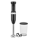 KitchenAid® KHBV53BM Variable Speed Corded Hand Blender with Blending Jar, Black Matte Front_Elevated