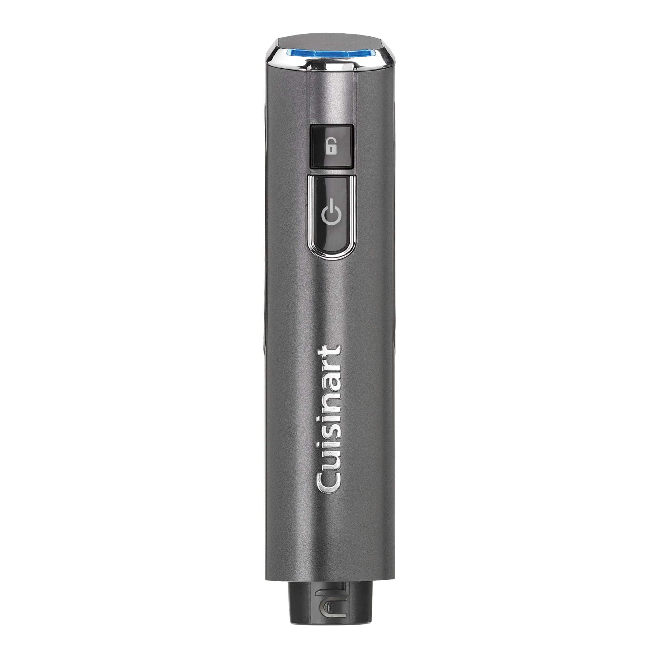 Cuisinart® Evolution X Cordless Rechargeable Hand Blender w/ Measuring Beaker & Whisk, Silver Front_Elevated