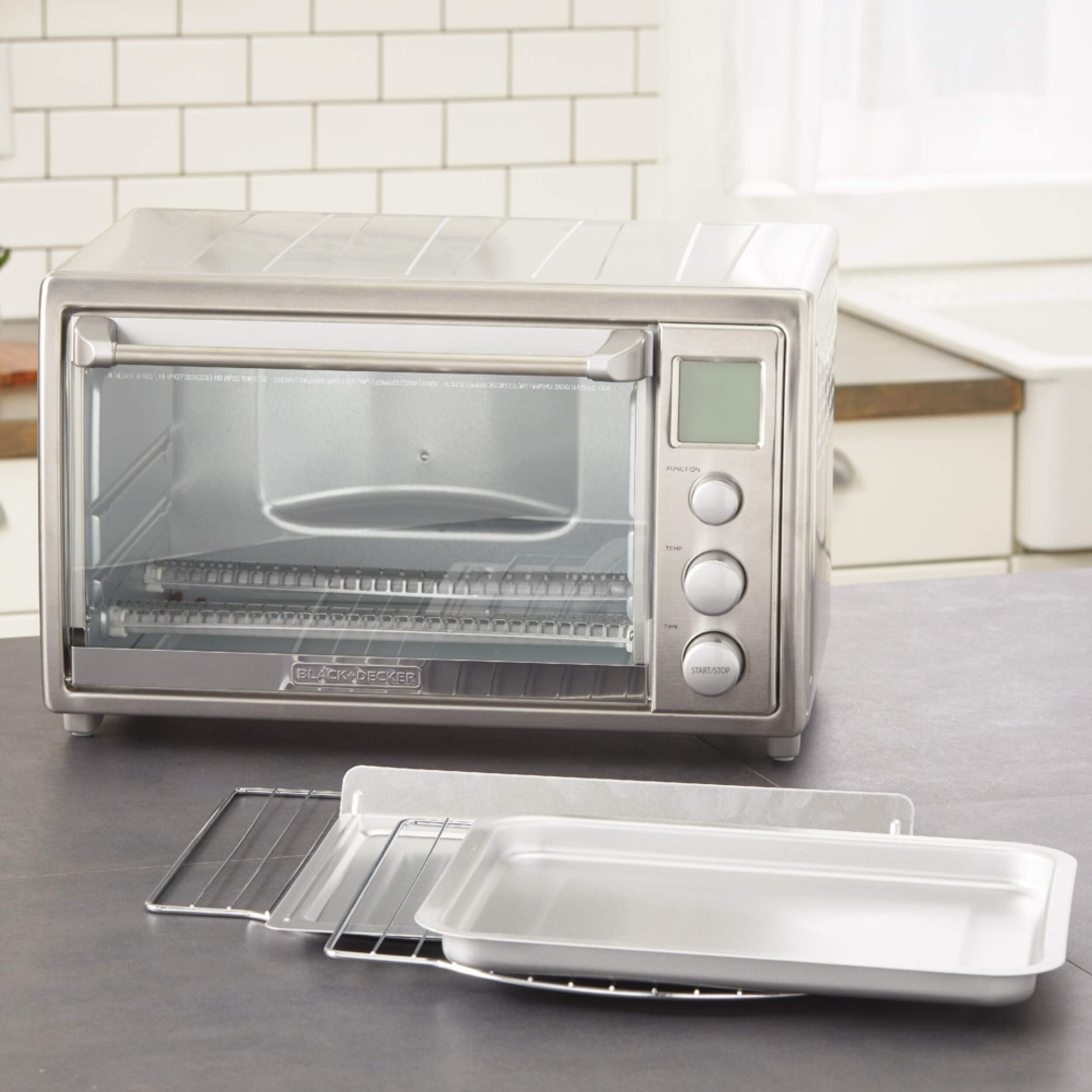 Black & Decker Digital No Preheat Convection Toaster Oven w/ 9