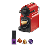 Nespresso Inissia Espresso Machine by Breville, Ruby Red Front_Three_Fourths_Angled_Left