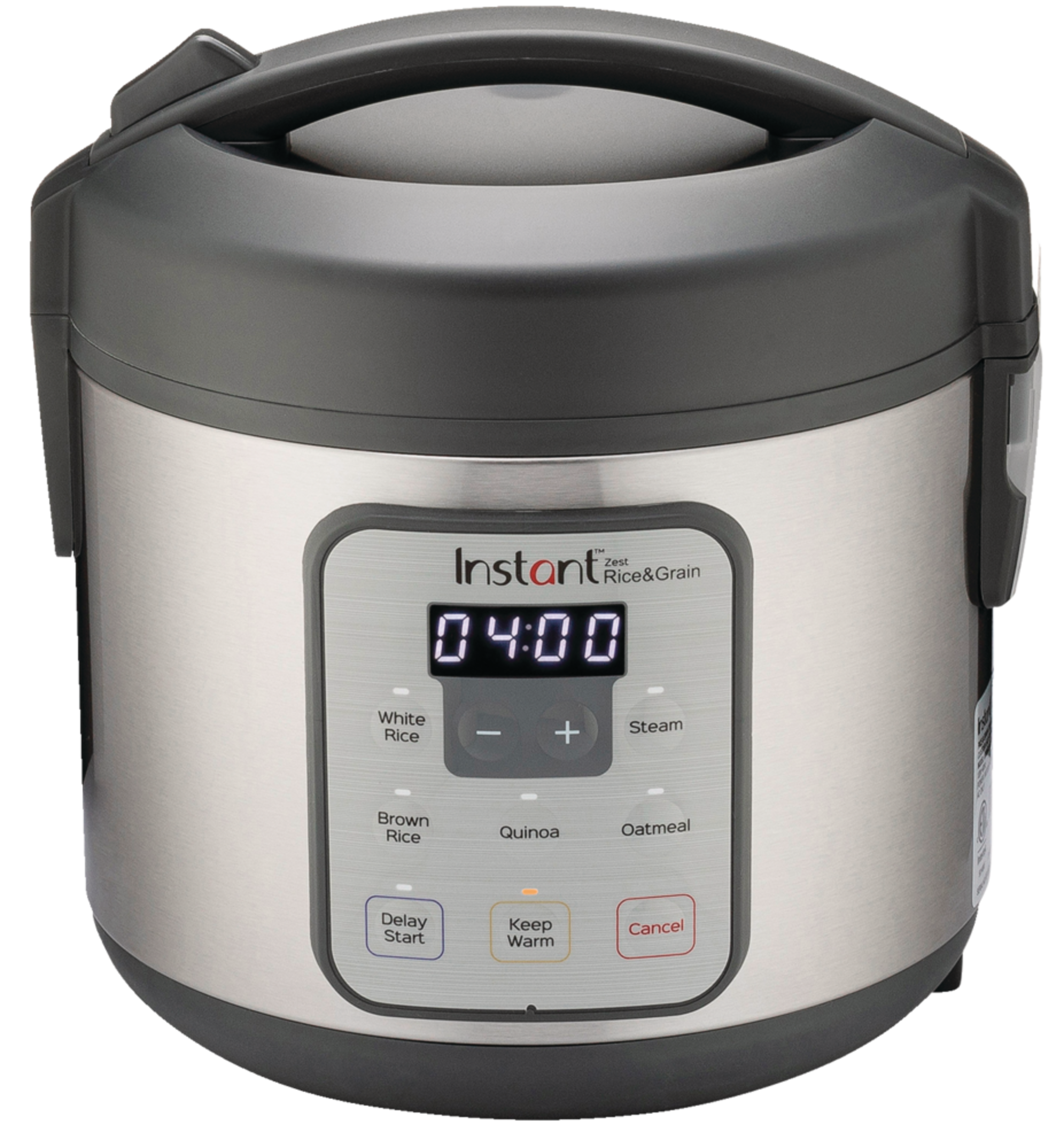 Instant Pot® Zest Rice & Grain Cooker w/ 10 Pre-Sets Functions, Stainless Steel, 8 Cups Front_Elevated
